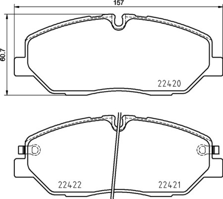 Bremsbelagsatz, Scheibenbremse - P 30 090 BREMBO