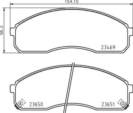 Brake Pad Set, disc brake - P 30 091 BREMBO