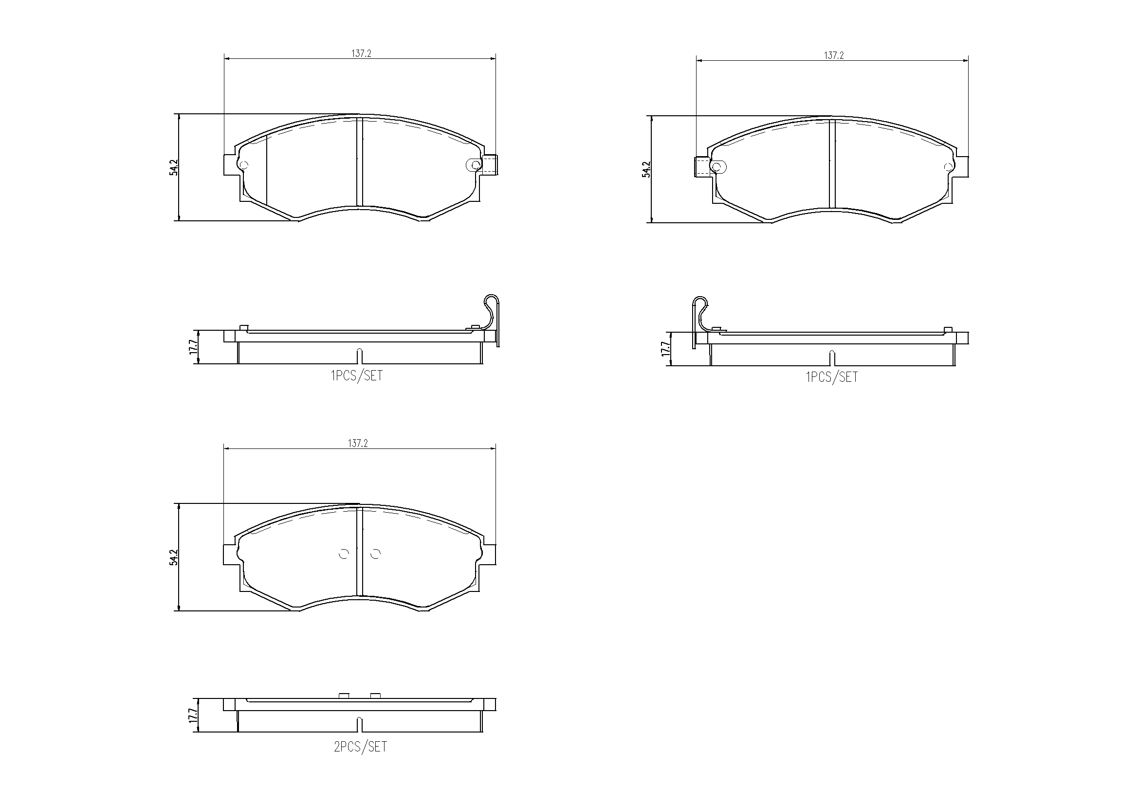 Brake Pad Set, disc brake - P 30 097 BREMBO