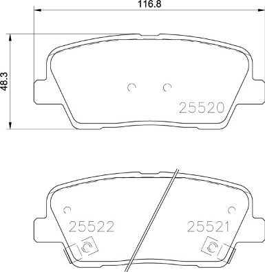 Комплект тормозных колодок, дисковый тормоз - P 30 104 BREMBO