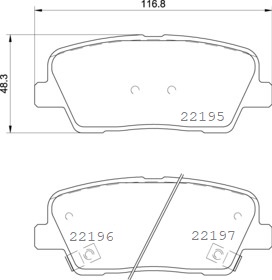 Brake Pad Set, disc brake - P 30 105 BREMBO