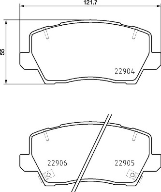 Brake Pad Set, disc brake - P 30 114 BREMBO