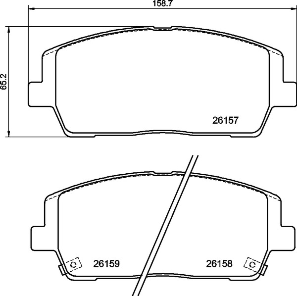Brake Pad Set, disc brake - P 30 116 BREMBO