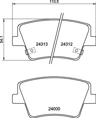 Brake Pad Set, disc brake - P 30 117 BREMBO