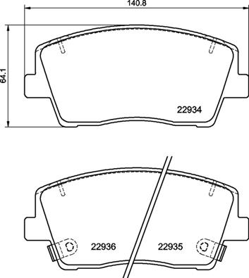 Kit pastiglie freno, Freno a disco - P 30 119 BREMBO