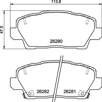 Kit pastiglie freno, Freno a disco - P 30 125 BREMBO