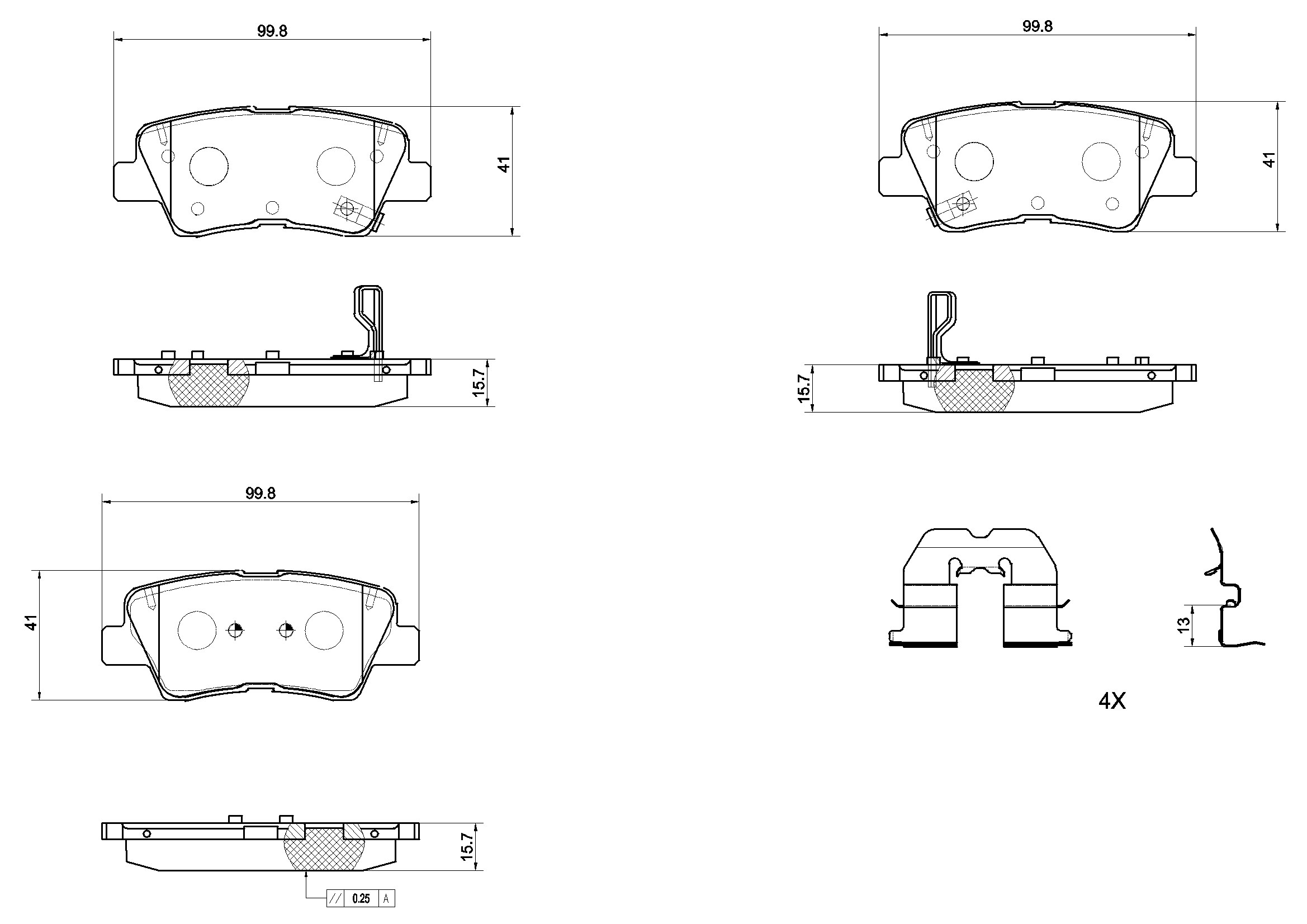 Kit pastiglie freno, Freno a disco - P 30 158 BREMBO