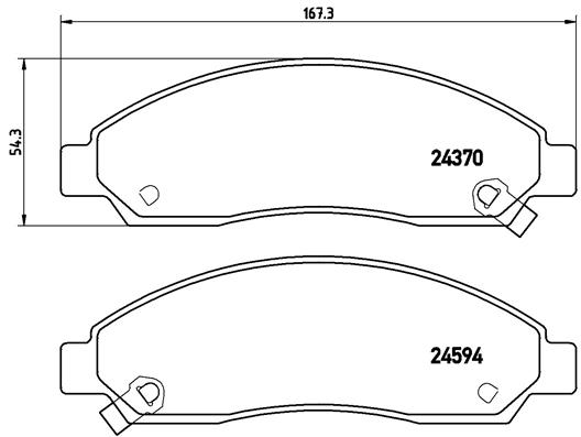 Kit pastiglie freno, Freno a disco - P 34 005 BREMBO