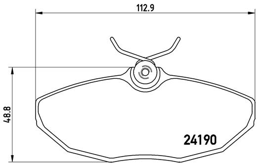 Brake Pad Set, disc brake - P 36 015 BREMBO
