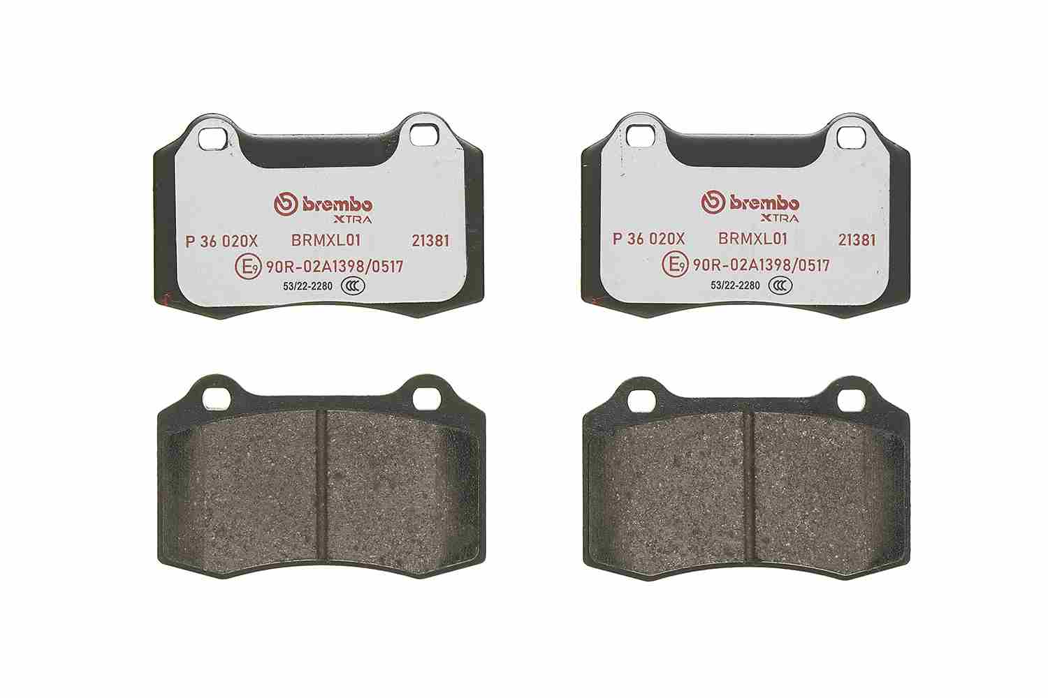 Brake Pad Set, disc brake - P 36 020X BREMBO