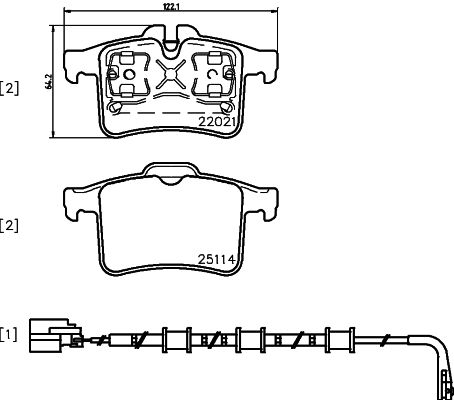Brake Pad Set, disc brake - P 36 034 BREMBO