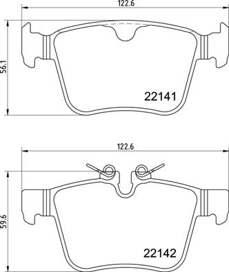 Brake Pad Set, disc brake - P 36 037 BREMBO
