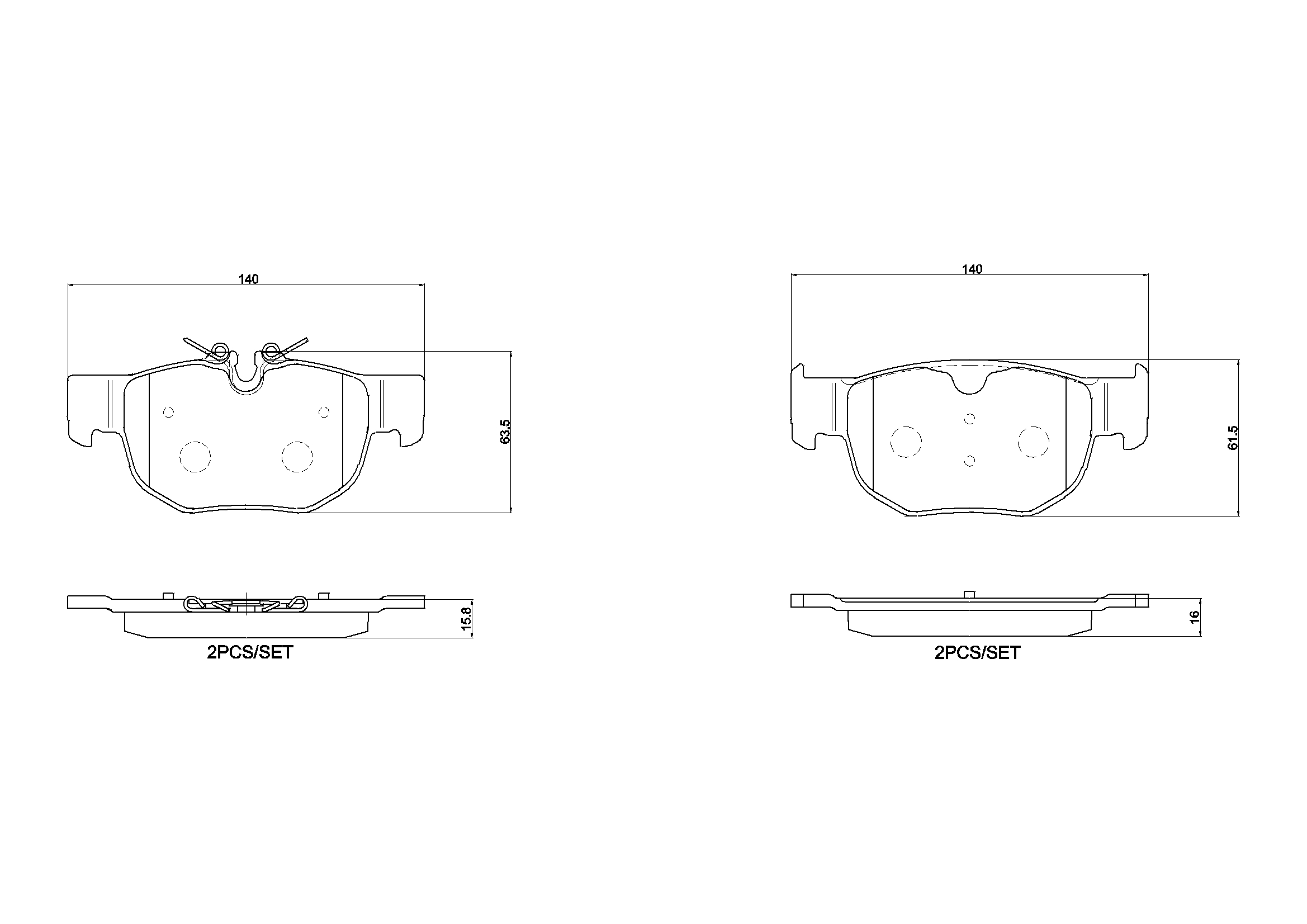 Kit pastiglie freno, Freno a disco - P 36 039 BREMBO