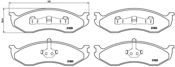 Brake Pad Set, disc brake - P 37 004 BREMBO