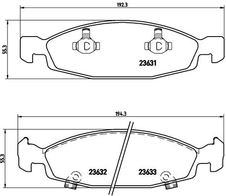 Brake Pad Set, disc brake - P 37 005 BREMBO