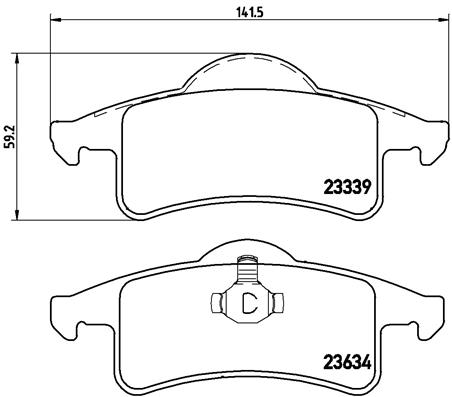 Kit pastiglie freno, Freno a disco - P 37 006 BREMBO