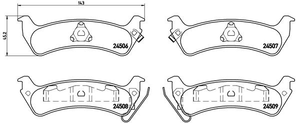 Brake Pad Set, disc brake - P 37 012 BREMBO