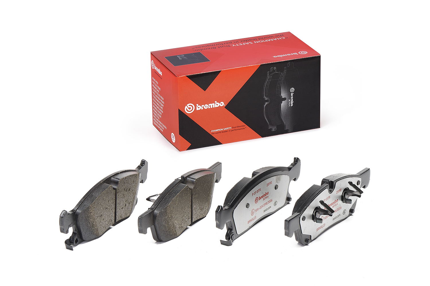 stabdžių trinkelių rinkinys, diskinis stabdys - P 37 017X BREMBO