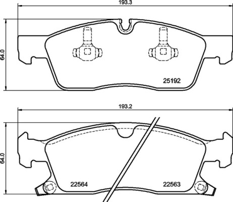 Brake Pad Set, disc brake - P 37 027 BREMBO