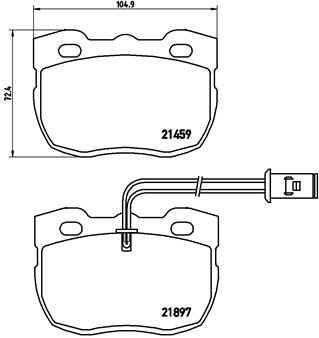 Комплект тормозных колодок, дисковый тормоз - P 44 004 BREMBO