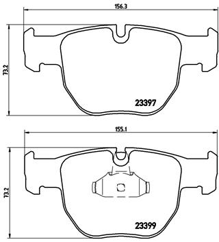 Комплект тормозных колодок, дисковый тормоз - P 44 012 BREMBO