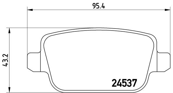 Brake Pad Set, disc brake - P 44 016 BREMBO