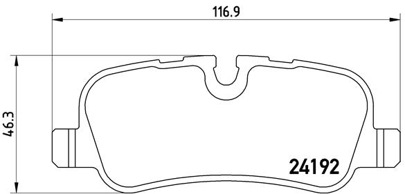 Brake Pad Set, disc brake - P 44 019 BREMBO