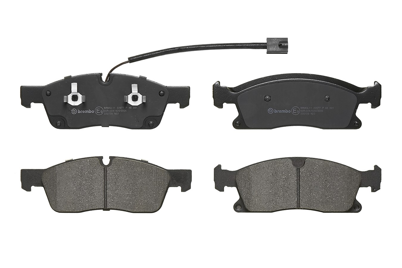 Brake Pad Set, disc brake - P 48 001 BREMBO