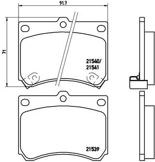 Brake Pad Set, disc brake - P 49 011 BREMBO
