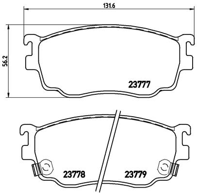Brake Pad Set, disc brake - P 49 026 BREMBO