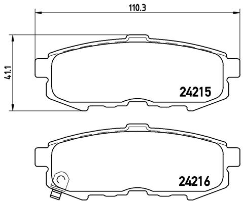 Brake Pad Set, disc brake - P 49 042 BREMBO