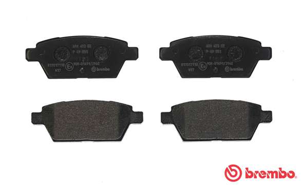 Brake Pad Set, disc brake - P 49 051 BREMBO