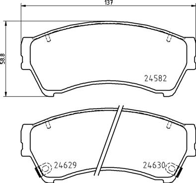 stabdžių trinkelių rinkinys, diskinis stabdys - P 49 060 BREMBO