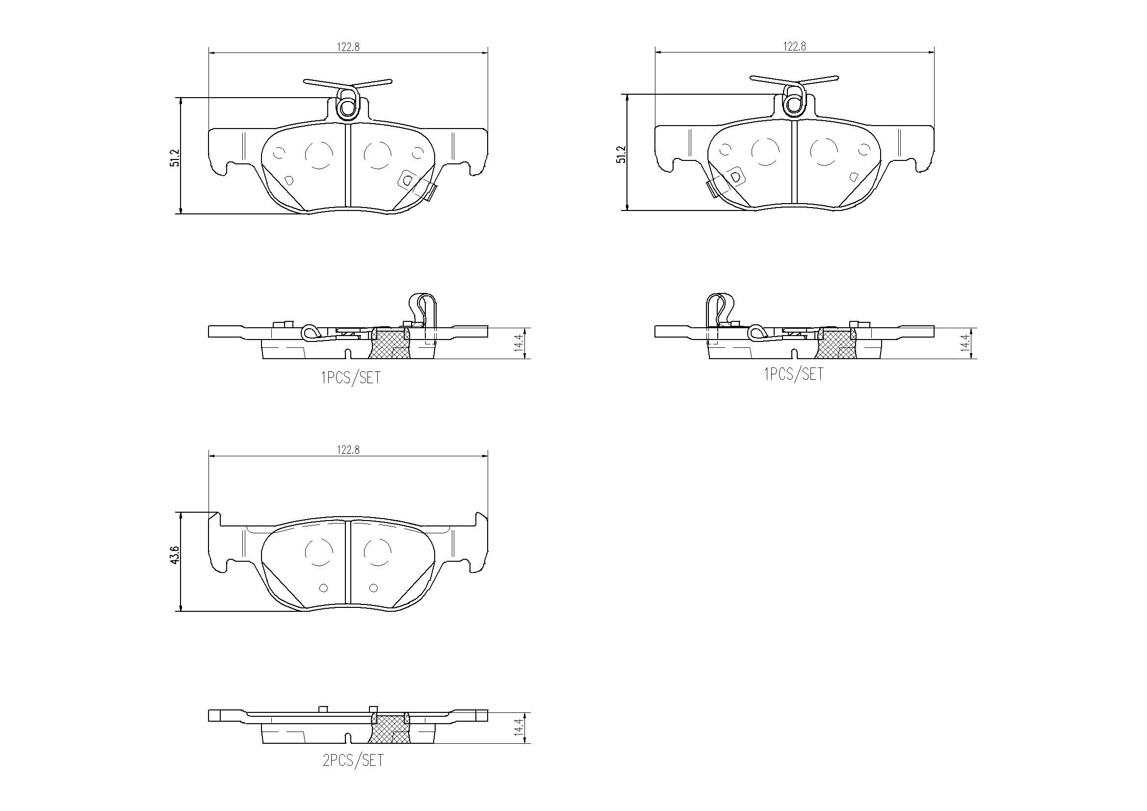 Комплект тормозных колодок, дисковый тормоз - P 49 064 BREMBO