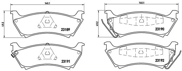 Kit pastiglie freno, Freno a disco - P 50 040 BREMBO