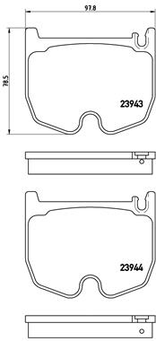 Brake Pad Set, disc brake - P 50 062 BREMBO