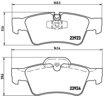 Комплект тормозных колодок, дисковый тормоз - P 50 064 BREMBO