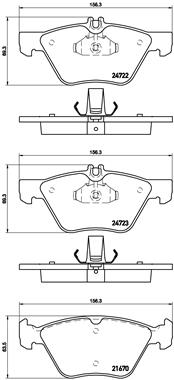 Комплект тормозных колодок, дисковый тормоз - P 50 075 BREMBO