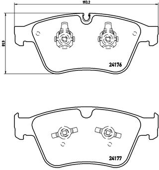 Kit pastiglie freno, Freno a disco - P 50 105 BREMBO