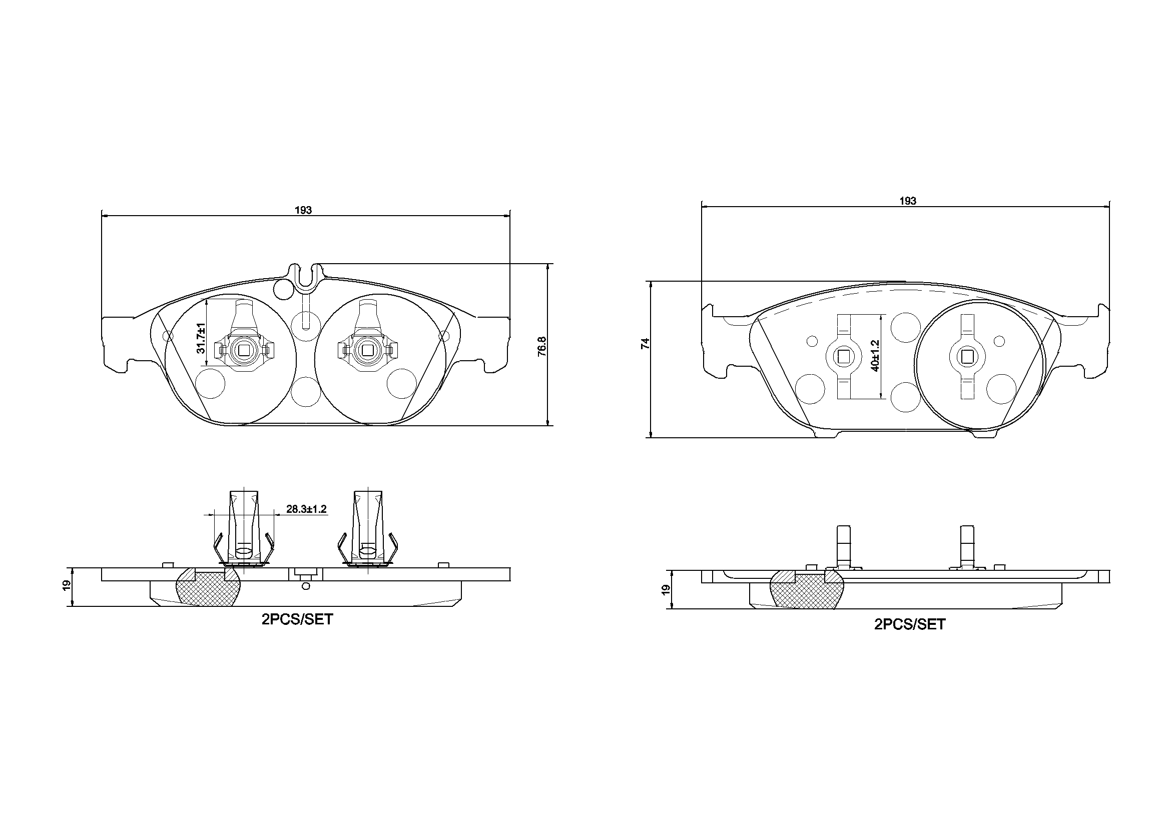 Kit pastiglie freno, Freno a disco - P 50 106 BREMBO