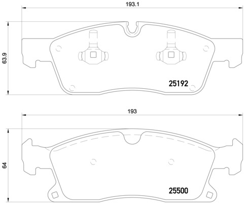 Brake Pad Set, disc brake - P 50 108 BREMBO
