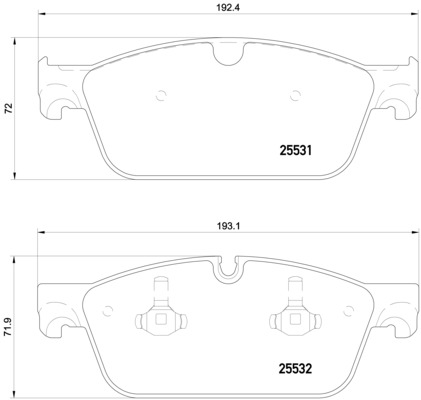 Brake Pad Set, disc brake - P 50 112 BREMBO
