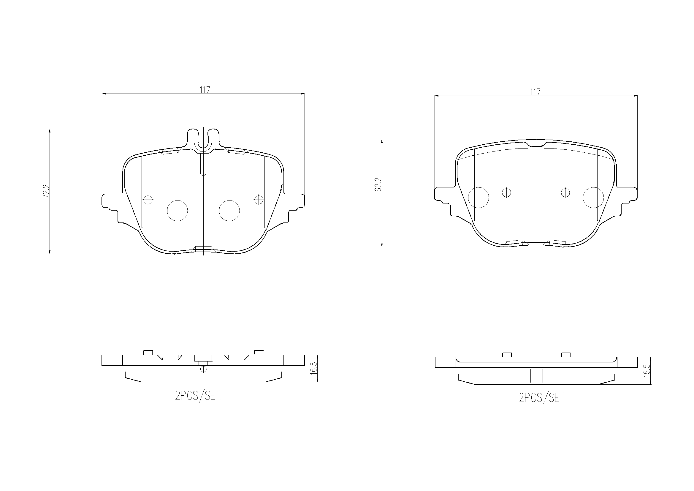 Brake Pad Set, disc brake - P 50 169 BREMBO