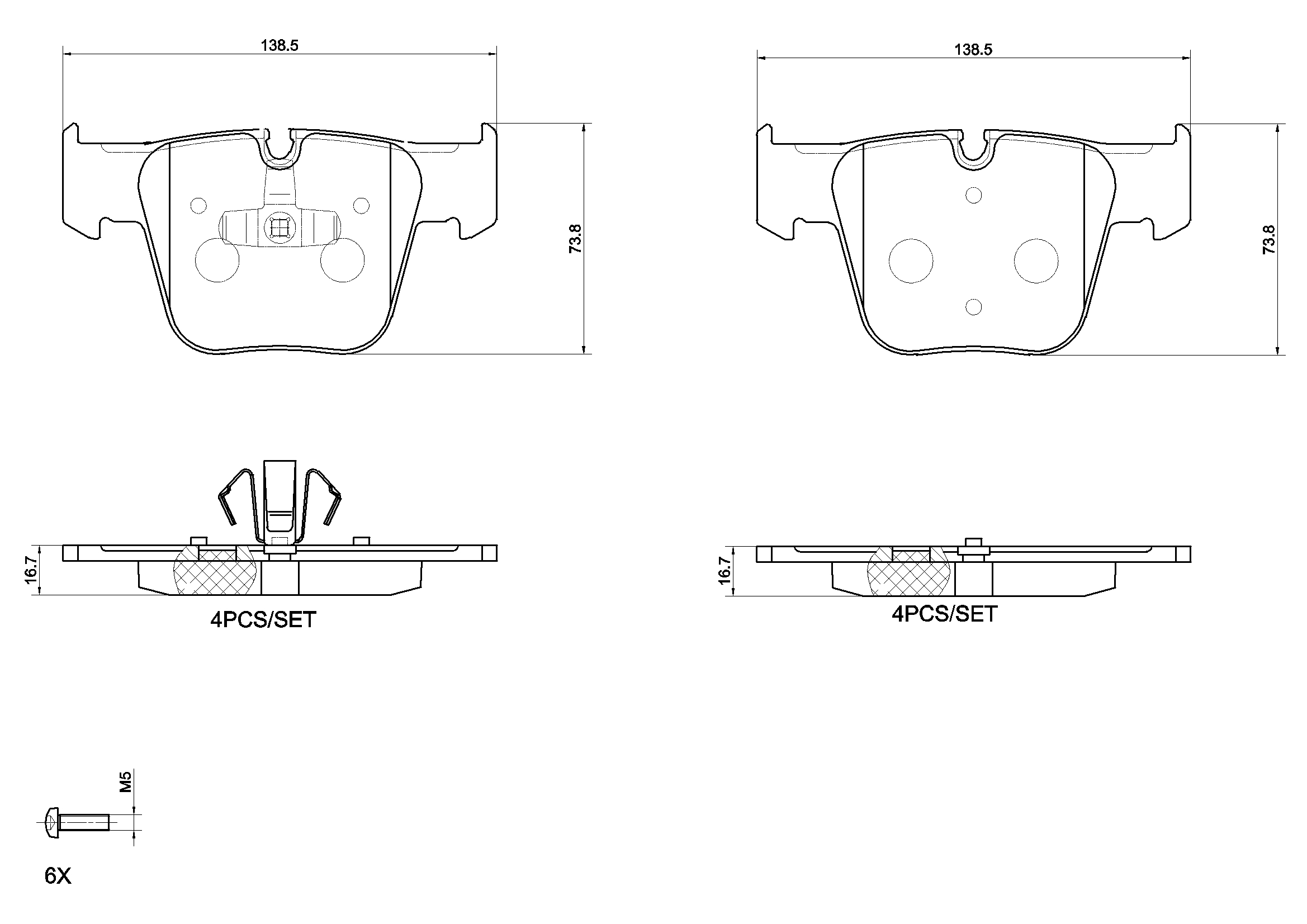 Brake Pad Set, disc brake - P 50 177 BREMBO
