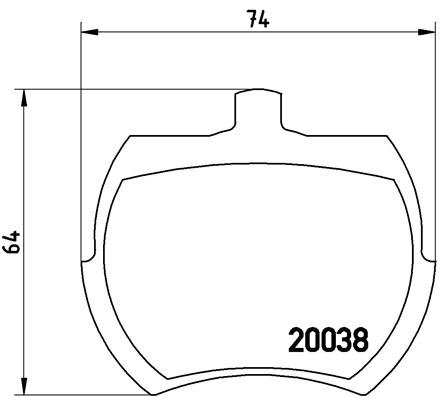 stabdžių trinkelių rinkinys, diskinis stabdys - P 52 002 BREMBO