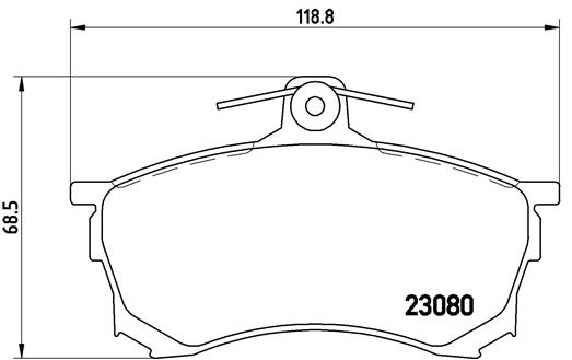Комплект тормозных колодок, дисковый тормоз - P 54 021 BREMBO