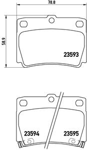 Brake Pad Set, disc brake - P 54 026 BREMBO