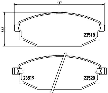 Kit pastiglie freno, Freno a disco - P 54 027 BREMBO