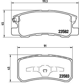 Kit pastiglie freno, Freno a disco - P 54 031 BREMBO