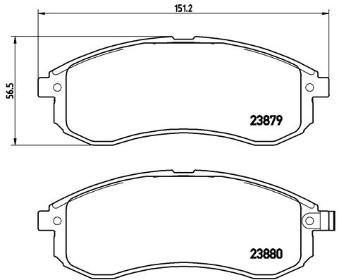 Kit pastiglie freno, Freno a disco - P 54 033 BREMBO